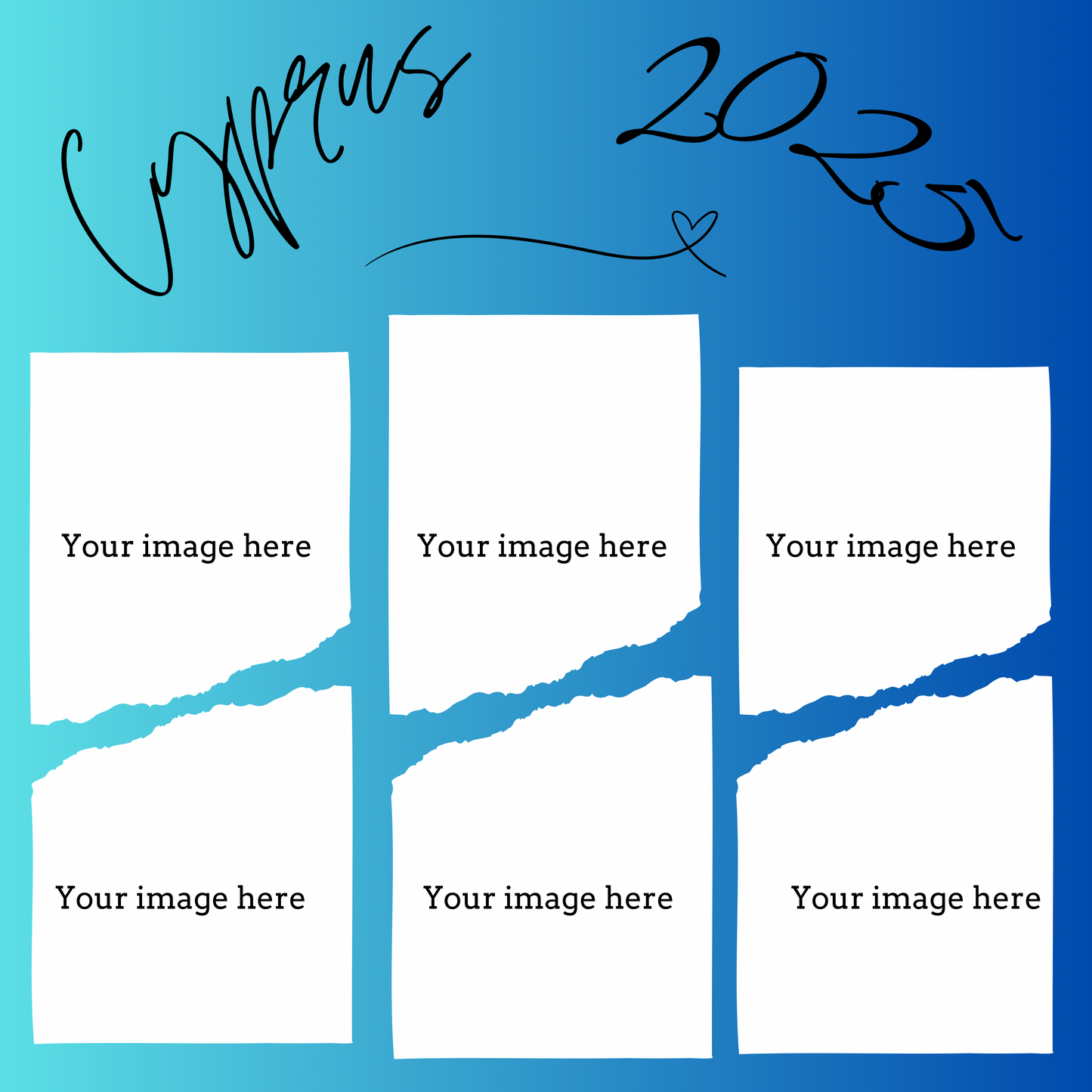 6 Photo Bordered Photo Slate