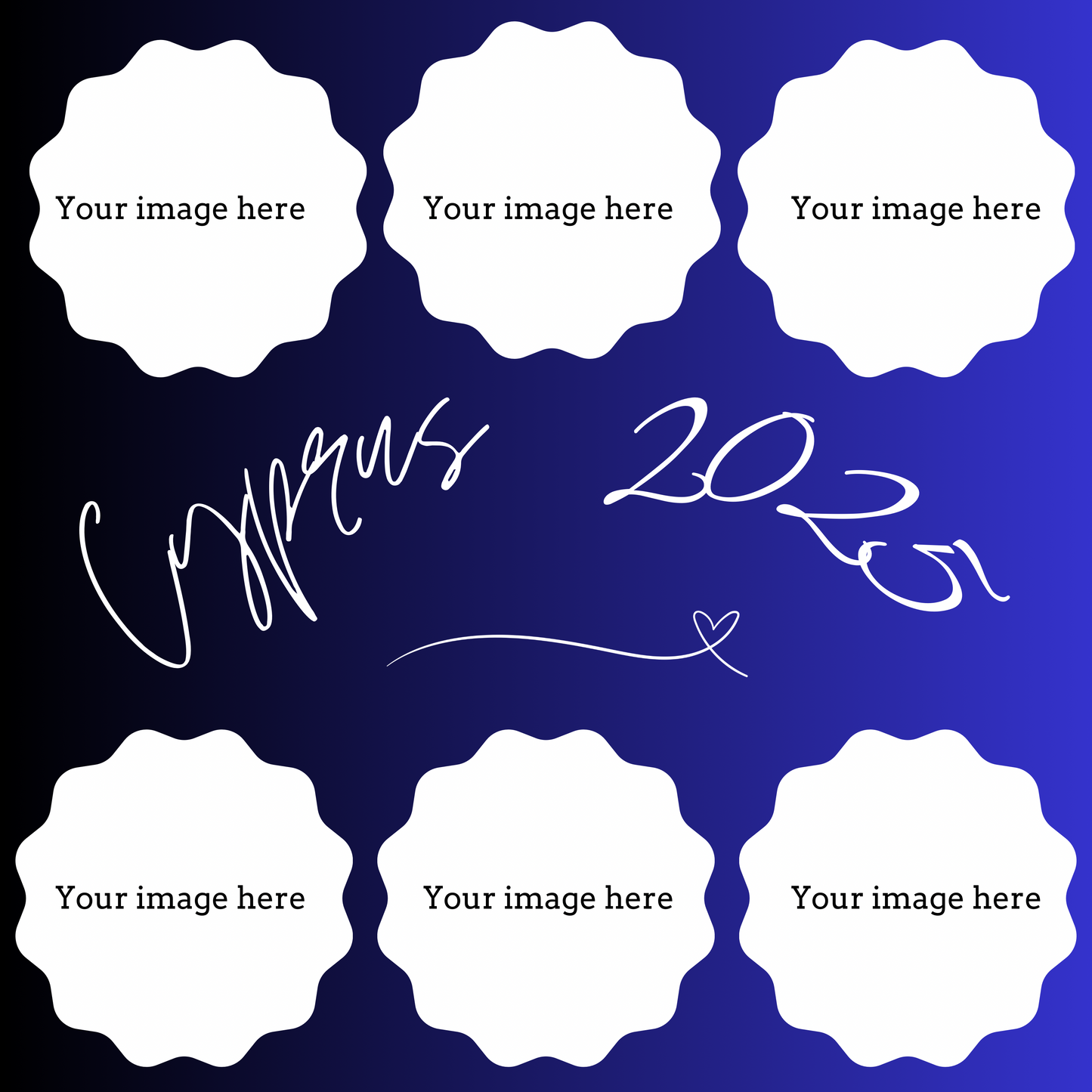 6 Photo Bordered slate