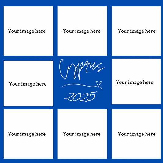 8 Photo Bordered Vacation Slate